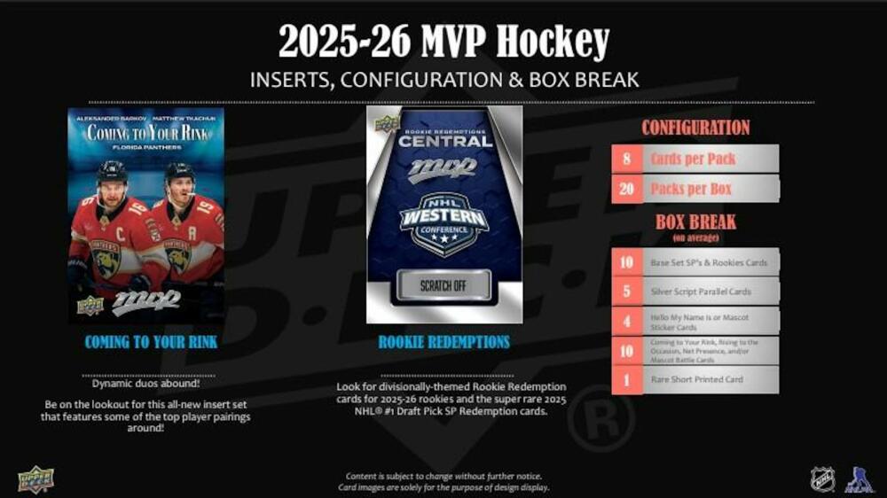 2025-26 Upper Deck MVP Hockey Hobby Box Image 5