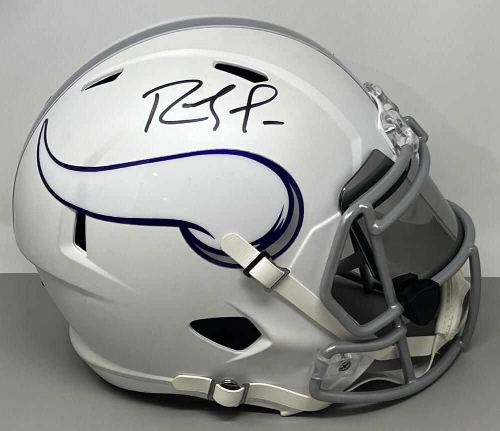 Randy Moss Autograph Signed Vikings Full Size Replica Helmet BAS Authentic  Image 1