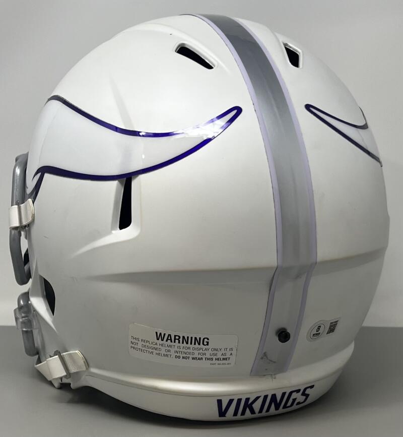 Randy Moss Autograph Signed Vikings Full Size Replica Helmet BAS Authentic  Image 3