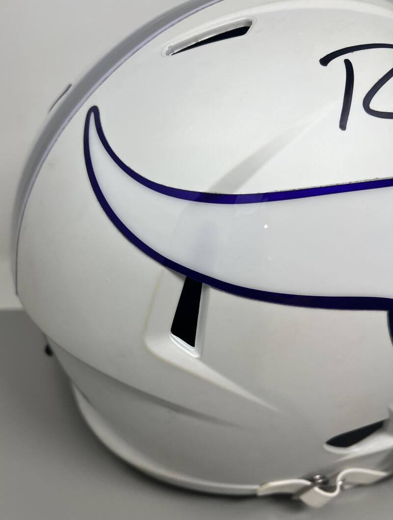 Randy Moss Autograph Signed Vikings Full Size Replica Helmet BAS Authentic  Image 7