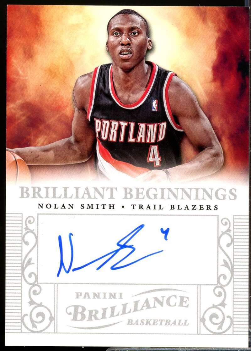 Nolan Smith Card 2012-13 Panini Brilliance Brilliant Beginnings Autographs #53  Image 1