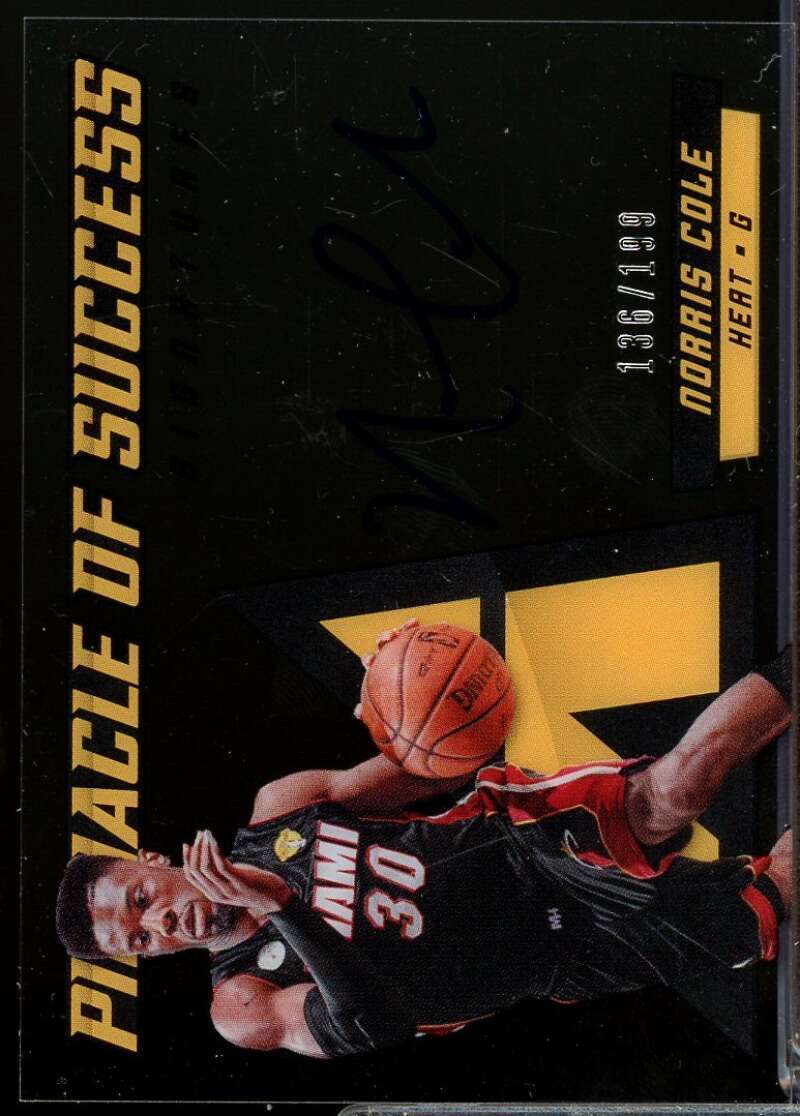 Norris Cole /199 Card 2013-14 Pinnacle Pinnacle of Success Autographs #30  Image 1