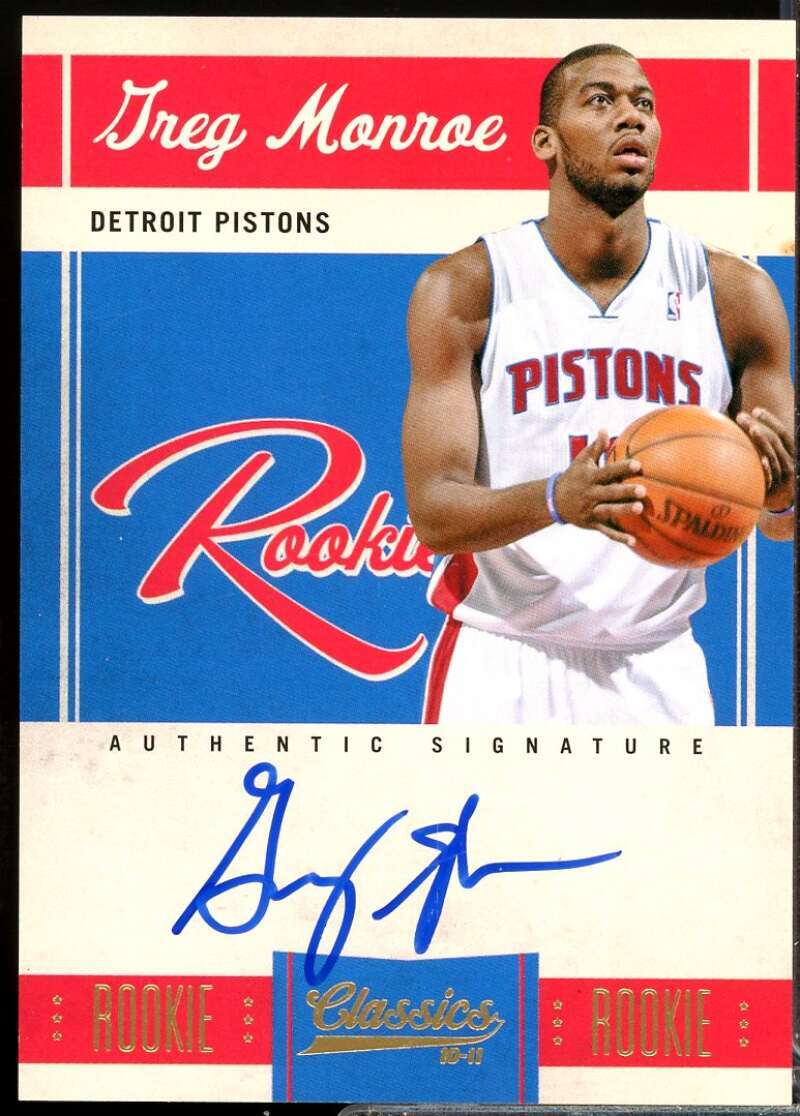 Greg Monroe Rookie /399 Card 2010-11 Classics Autograph #161  Image 1