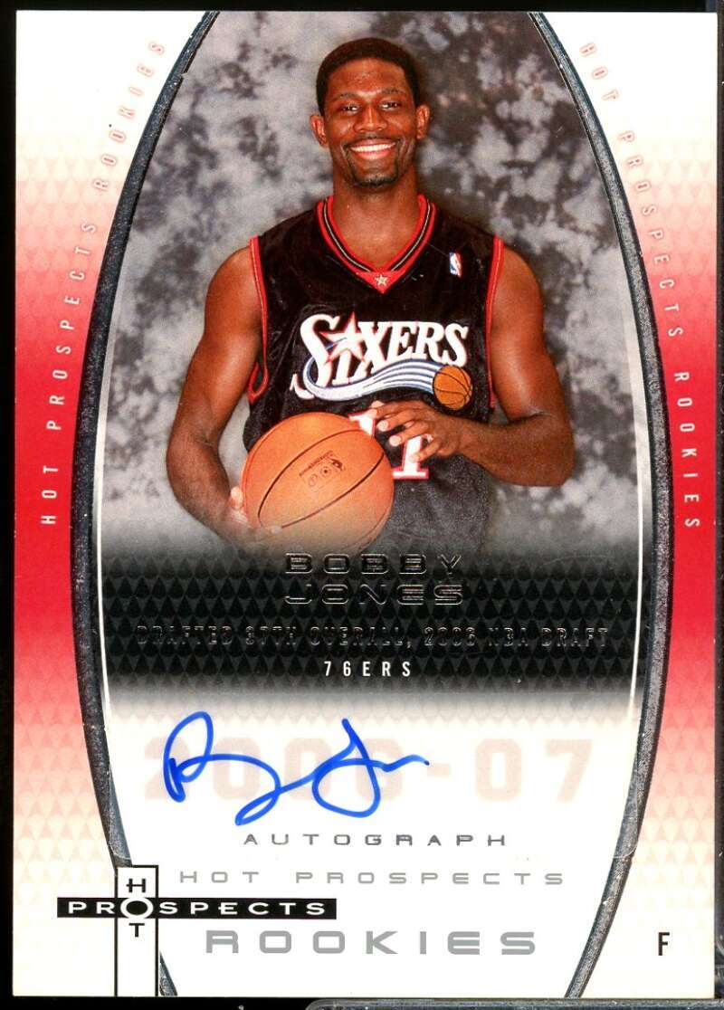 Bobby Jones Rookie Card 2006-07 Fleer Hot Prospects Autograph #92  Image 1