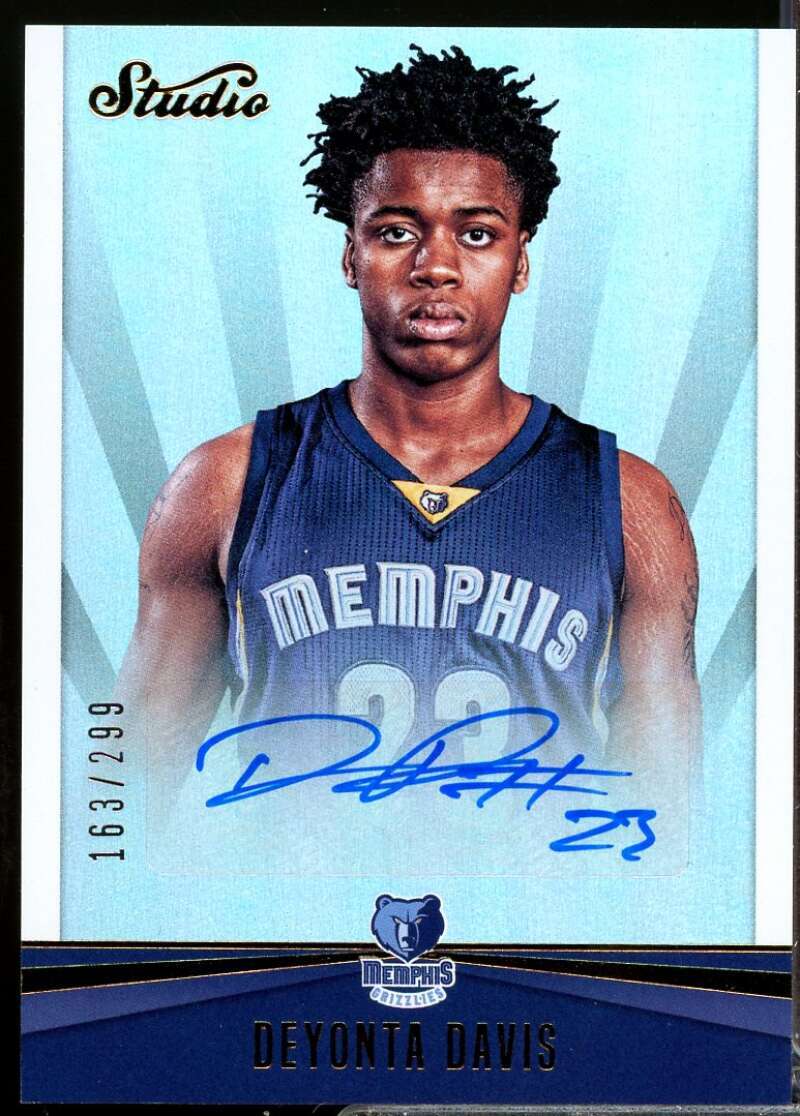 Deyonta Davis /299 Card 2016-17 Studio Signatures Autograph #28  Image 1