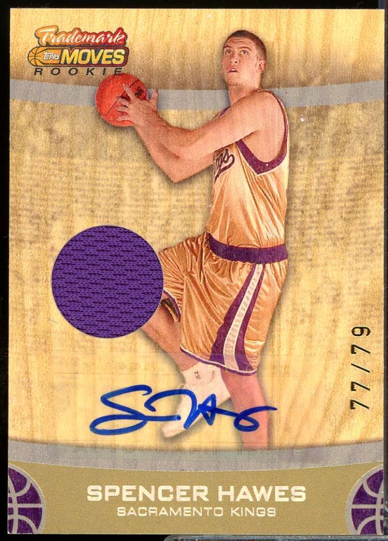 Spencer Hawes /79 2007-08 Topps Trademark Moves Rookie Relic Ink Autograph #67  Image 1