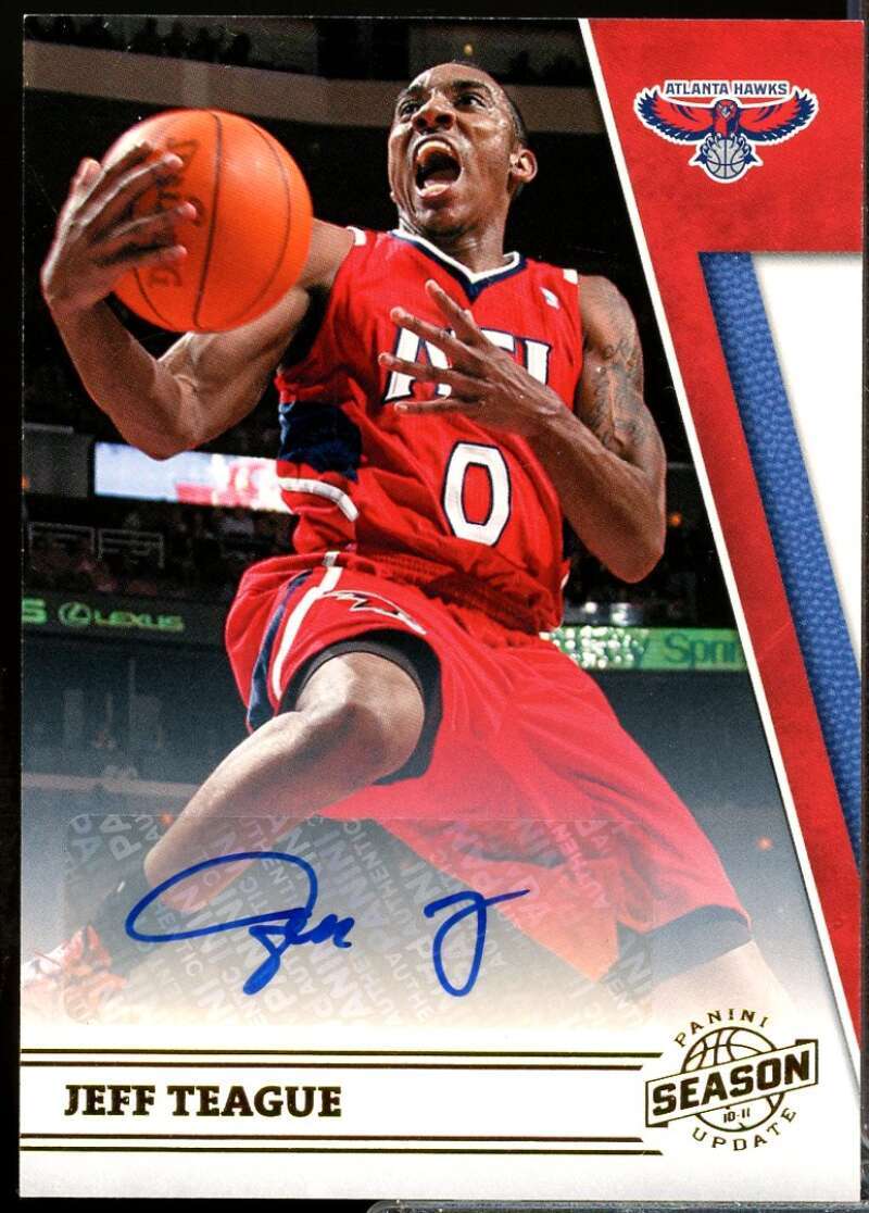 Jeff Teague /299 Card 2010-11 Panini Season Update Autograph #70  Image 1