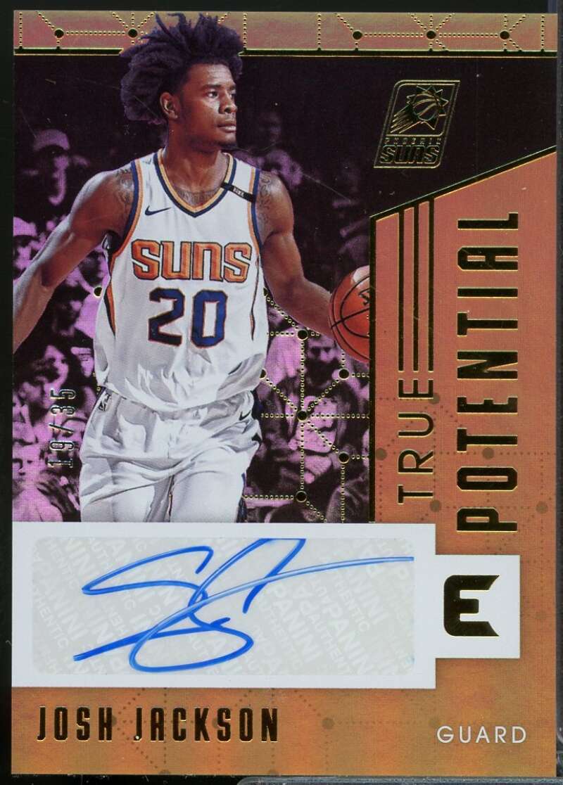 Josh Jackson Rookie /35 2017-18 Essentials True Potential Autograph Gold #34  Image 1