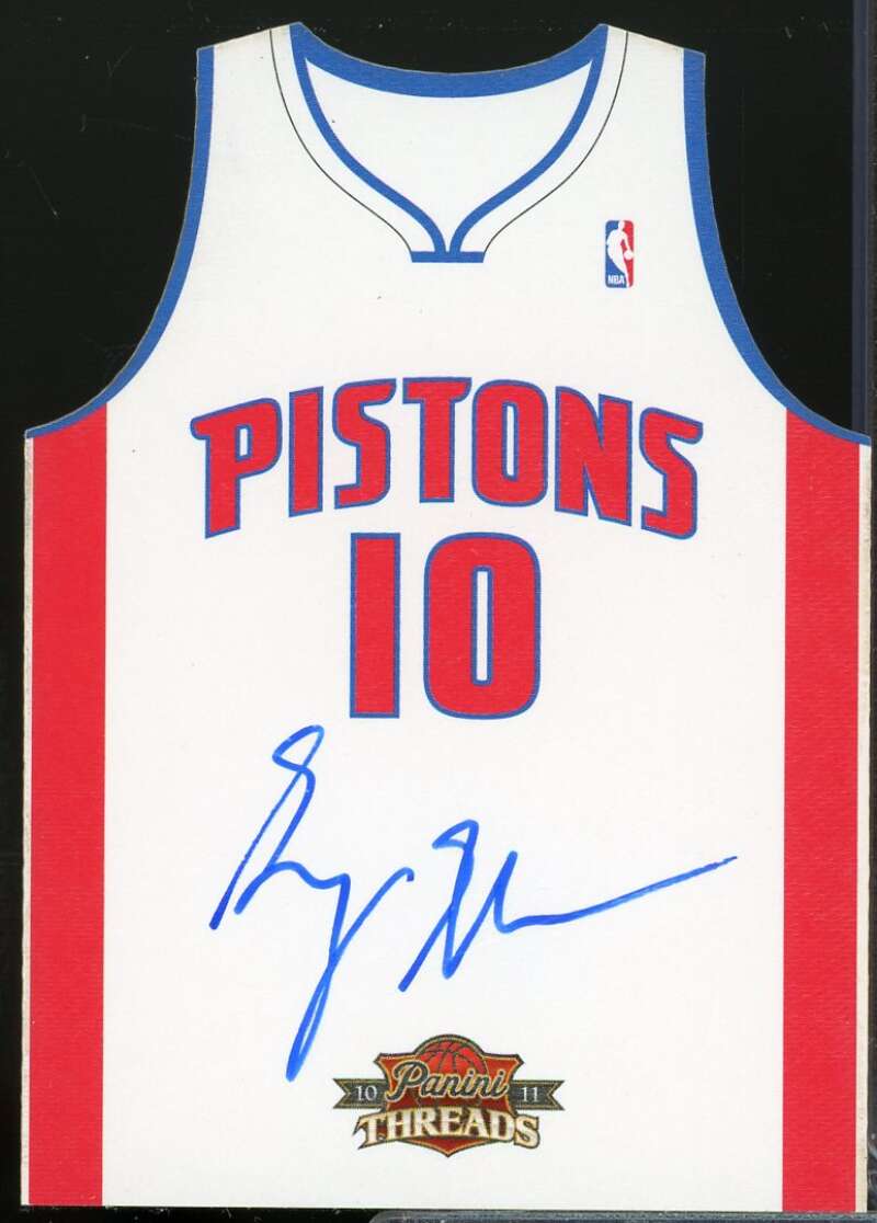 Greg Monroe /99 2010-11 Panini Threads Rookie Team Threads Home Autographs #21  Image 1