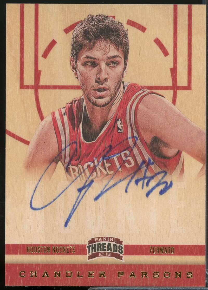 Chandler Parsons Rookie Card 2012-13 Panini Threads Autograph #182  Image 1