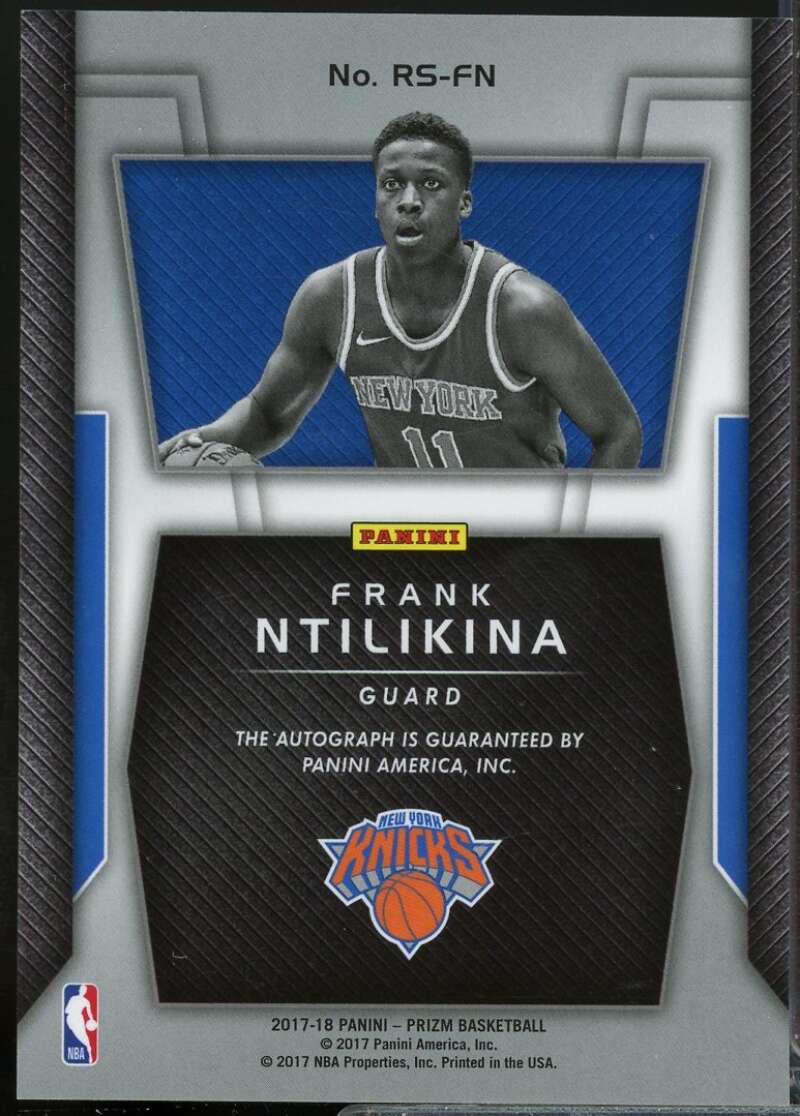 Frank Ntilikina Card 2017-18 Panini Prizm Rookie Signatures Autograph #7  Image 2
