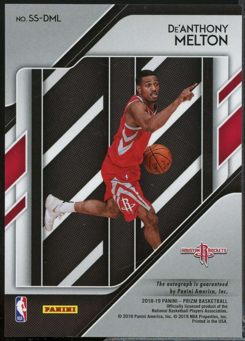 De'Anthony Melton Rookie 2018-19 Prizm Sensational Signatures Autograph #99  Image 2