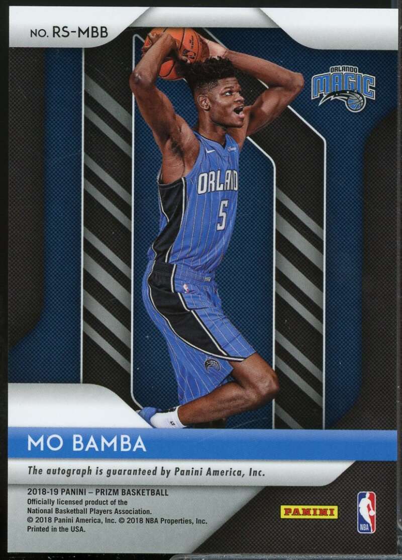 Mo Bamba Card 2018-19 Panini Prizm Rookie Signatures Autograph #6  Image 2