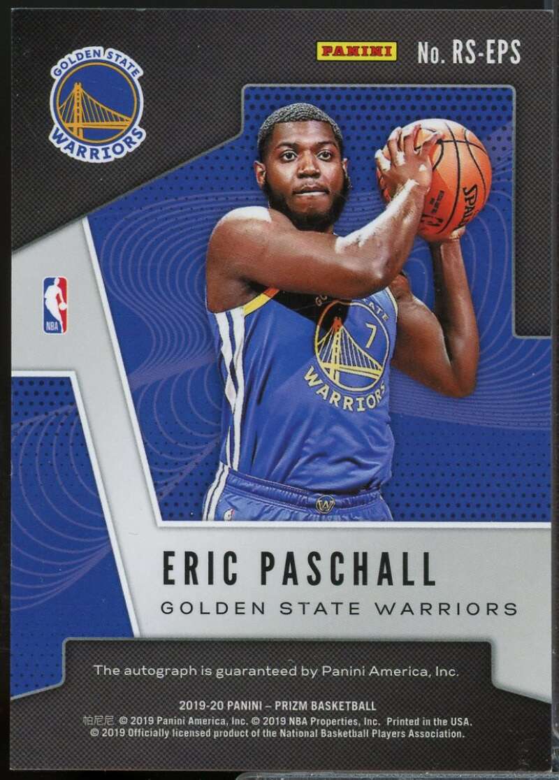 Eric Paschall Card 2019-20 Panini Prizm Rookie Signatures Autograph #7  Image 2