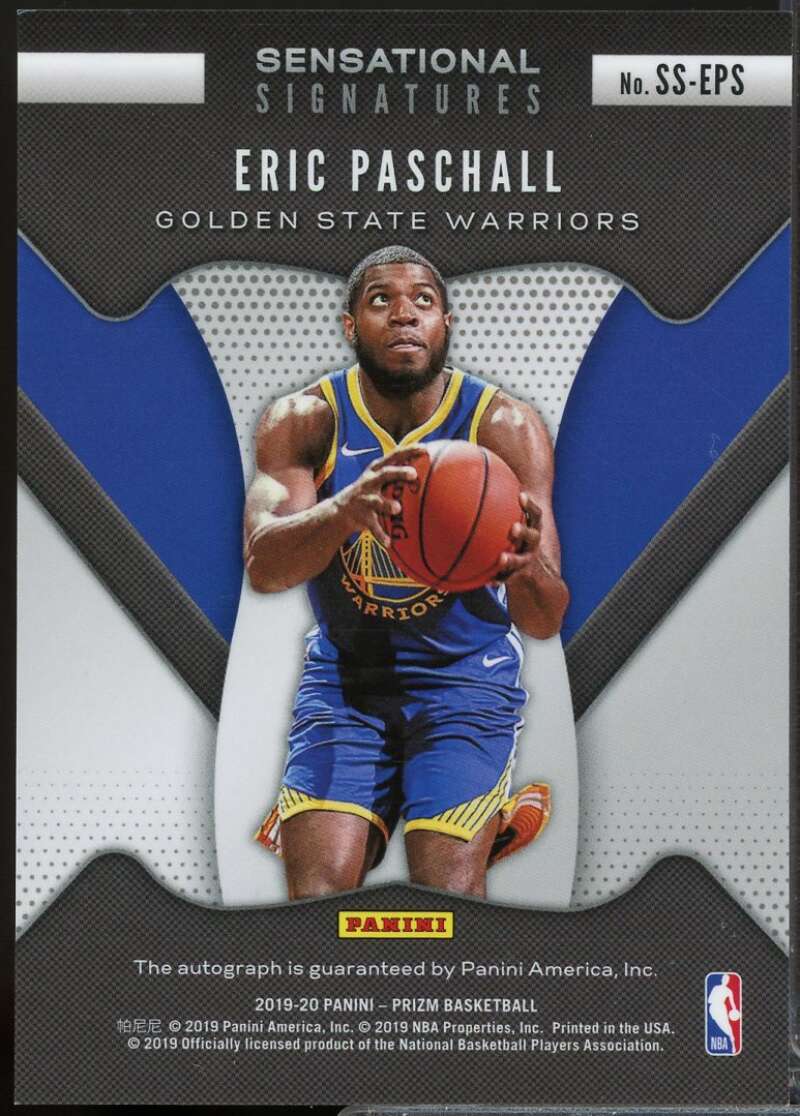 Eric Paschall Rookie 2019-20 Panini Prizm Sensational Signatures Autograph #32  Image 2