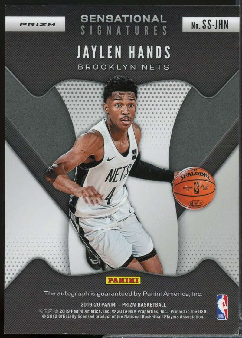 Jaylen Hands Rookie 2019-20 Prizm Sensational Signatures Autograph Choice #76  Image 2