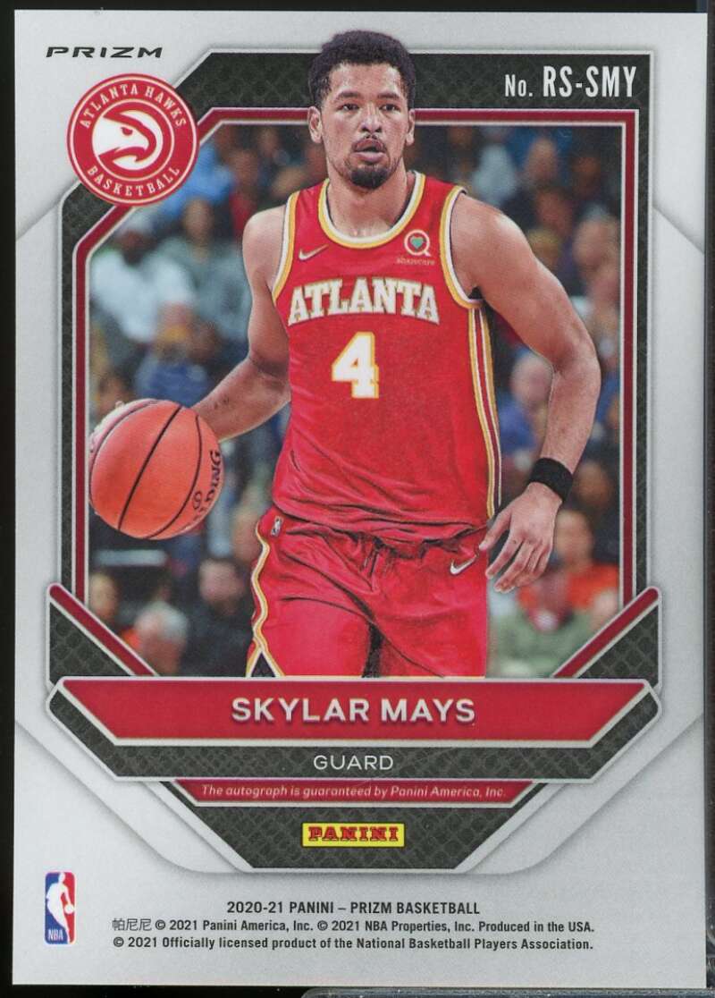 Skylar Mays Card 2020-21 Panini Prizm Rookie Signatures Autograph Silver #47  Image 2