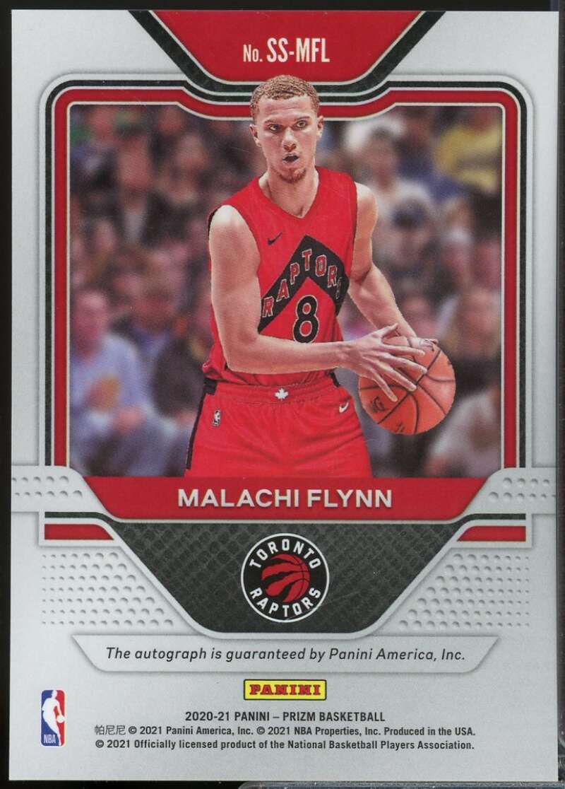 Malachi Flynn Rookie 2020-21 Panini Prizm Sensational Signatures Autograph #95  Image 2