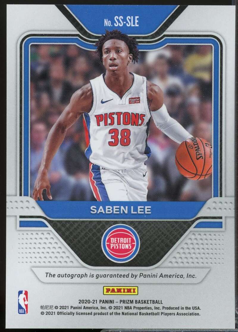 Saben Lee Rookie Card 2020-21 Panini Prizm Sensational Signatures Autograph #59  Image 2