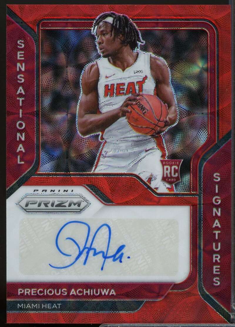 Precious Achiuwa Rookie 2020-21 Prizm Sensational Signature Auto Choice #70  Image 1
