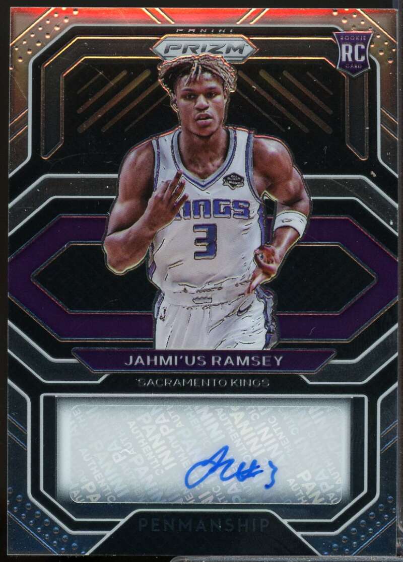 Jahmi'us Ramsey Card 2020-21 Panini Prizm Rookie Penmanship Autograph #9  Image 1