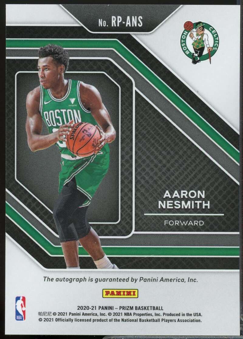 Aaron Nesmith Card 2020-21 Panini Prizm Rookie Penmanship Autograph #27  Image 2