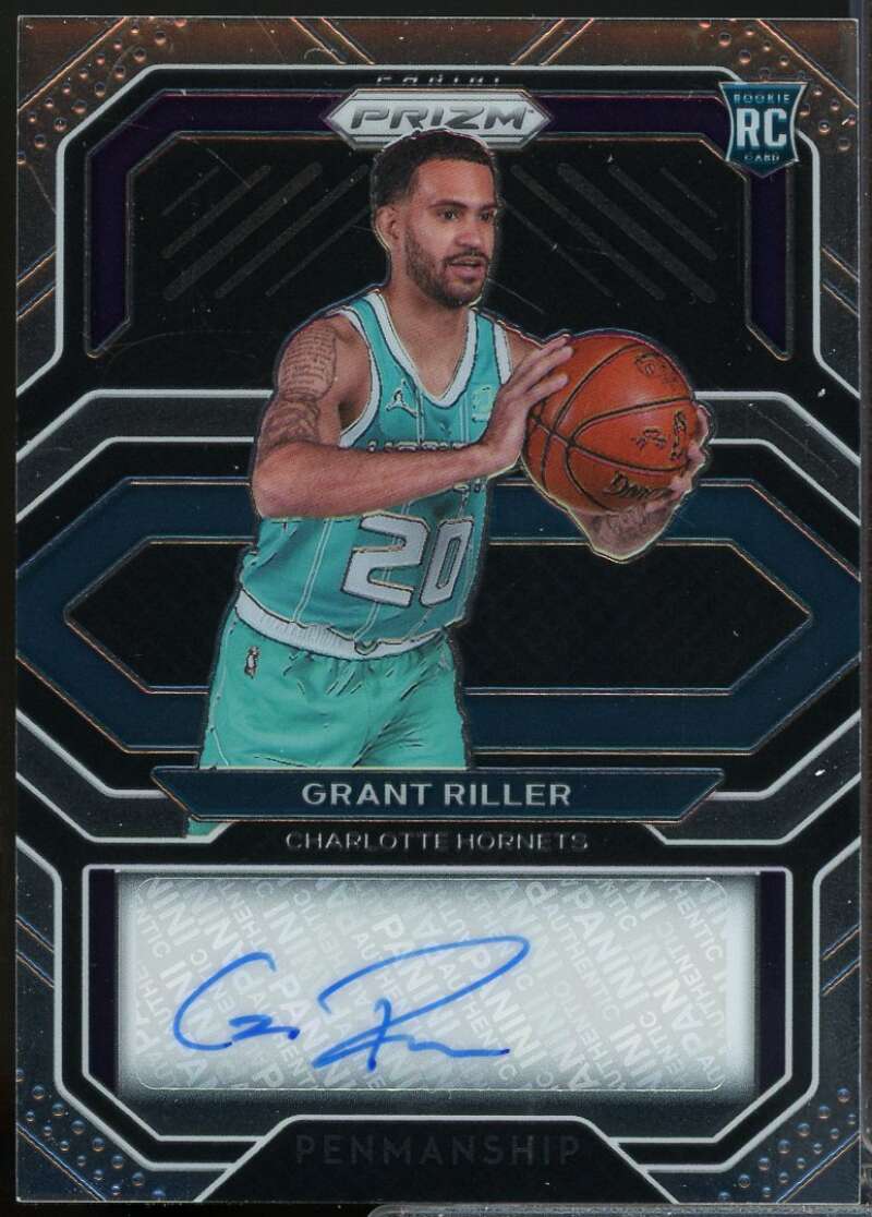 Grant Riller Card 2020-21 Panini Prizm Rookie Penmanship Autograph #16  Image 1