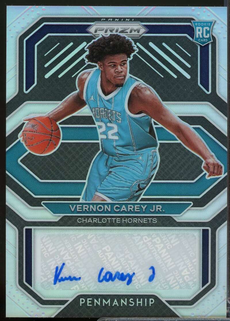 Vernon Carey Jr. 2020-21 Panini Prizm Rookie Penmanship Autograph Silver #22  Image 1