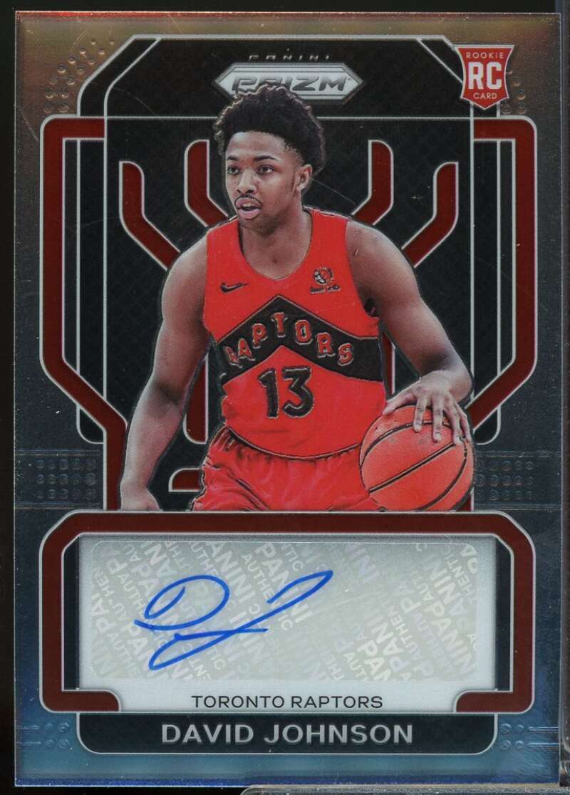 David Johnson Card 2021-22 Panini Prizm Rookie Signatures Autograph #49  Image 1