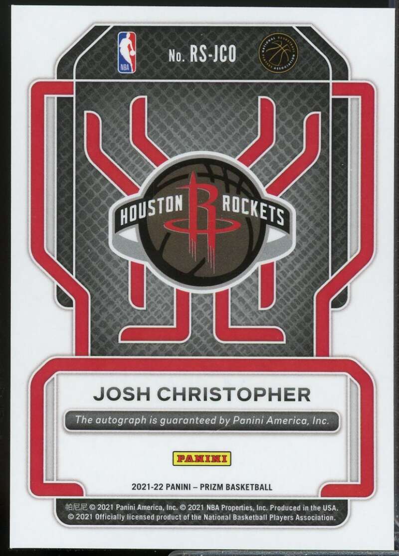 Josh Christopher Card 2021-22 Panini Prizm Rookie Signatures Autograph #24  Image 2