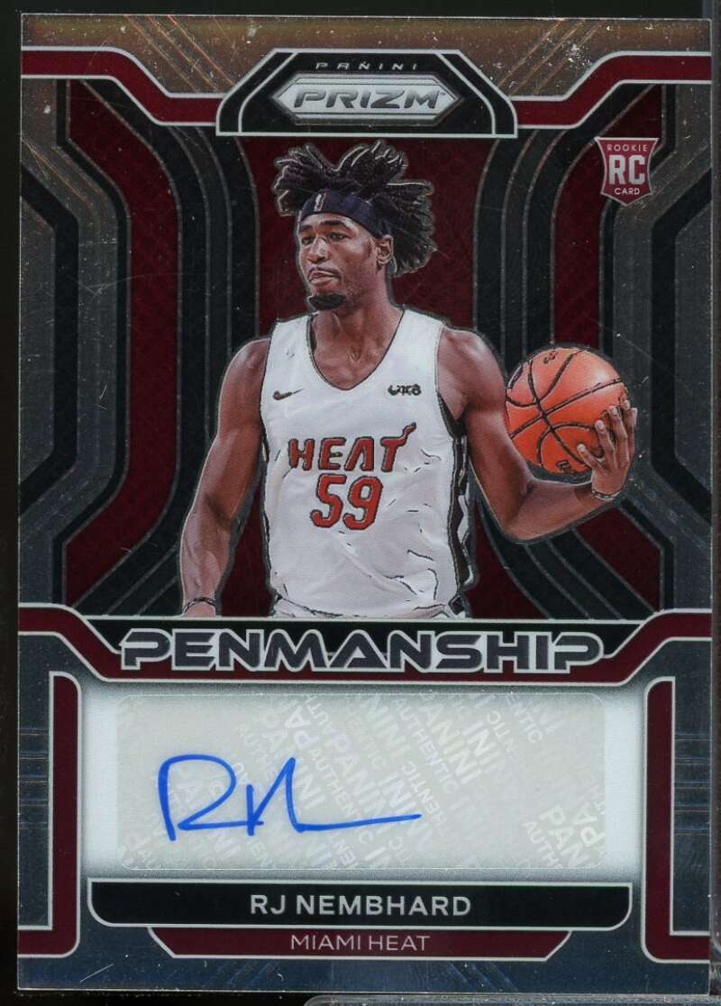 RJ Nembhard Card 2021-22 Panini Prizm Rookie Penmanship Autograph #43  Image 1