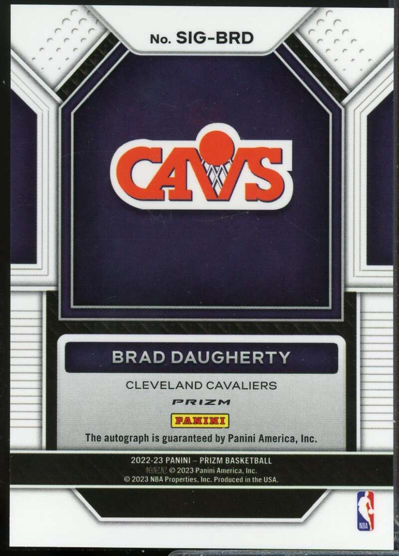 Brad Daugherty Card 2022-23 Panini Prizm Signatures Autograph Prizms Choice #42  Image 2