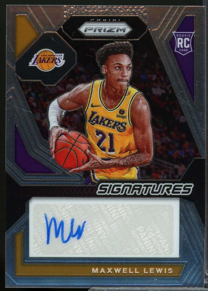 Maxwell Lewis Card 2023-24 Panini Prizm Rookie Signatures Autograph #45  Image 1