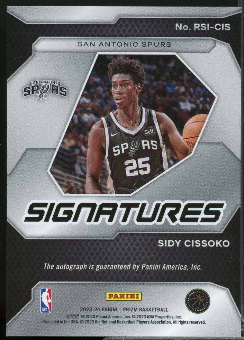 Sidy Cissoko Card 2023-24 Panini Prizm Rookie Signatures Autograph #50  Image 2
