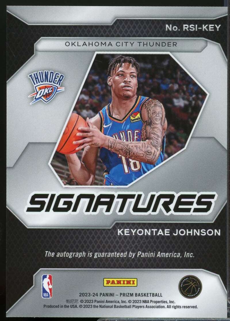 Keyontae Johnson Card 2023-24 Panini Prizm Rookie Signatures Autograph #18  Image 2