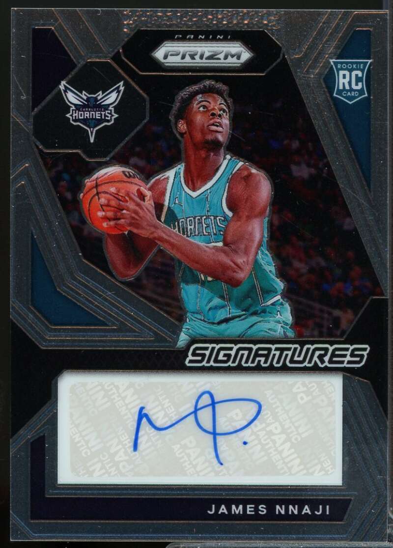 James Nnaji Card 2023-24 Panini Prizm Rookie Signatures Autograph #14  Image 1