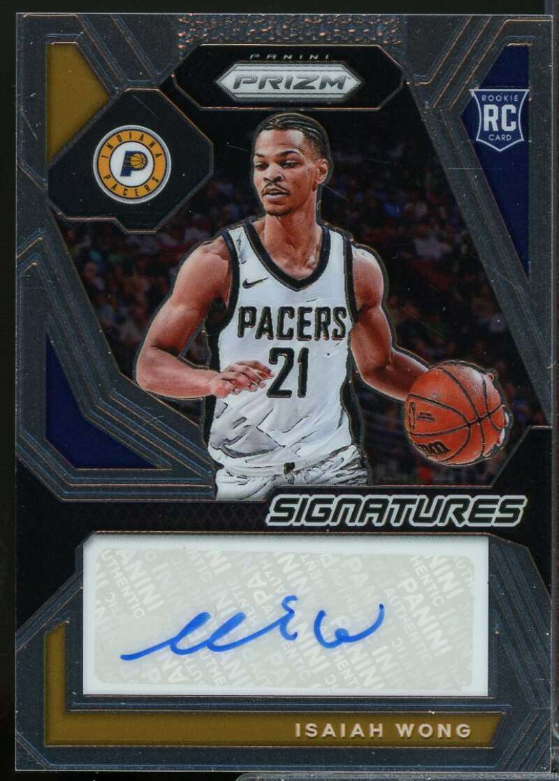 Isaiah Wong Card 2023-24 Panini Prizm Rookie Signatures Autograph #10  Image 1
