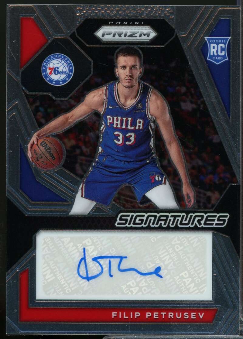 Filip Petrusev Card 2023-24 Panini Prizm Rookie Signatures Autograph #2  Image 1