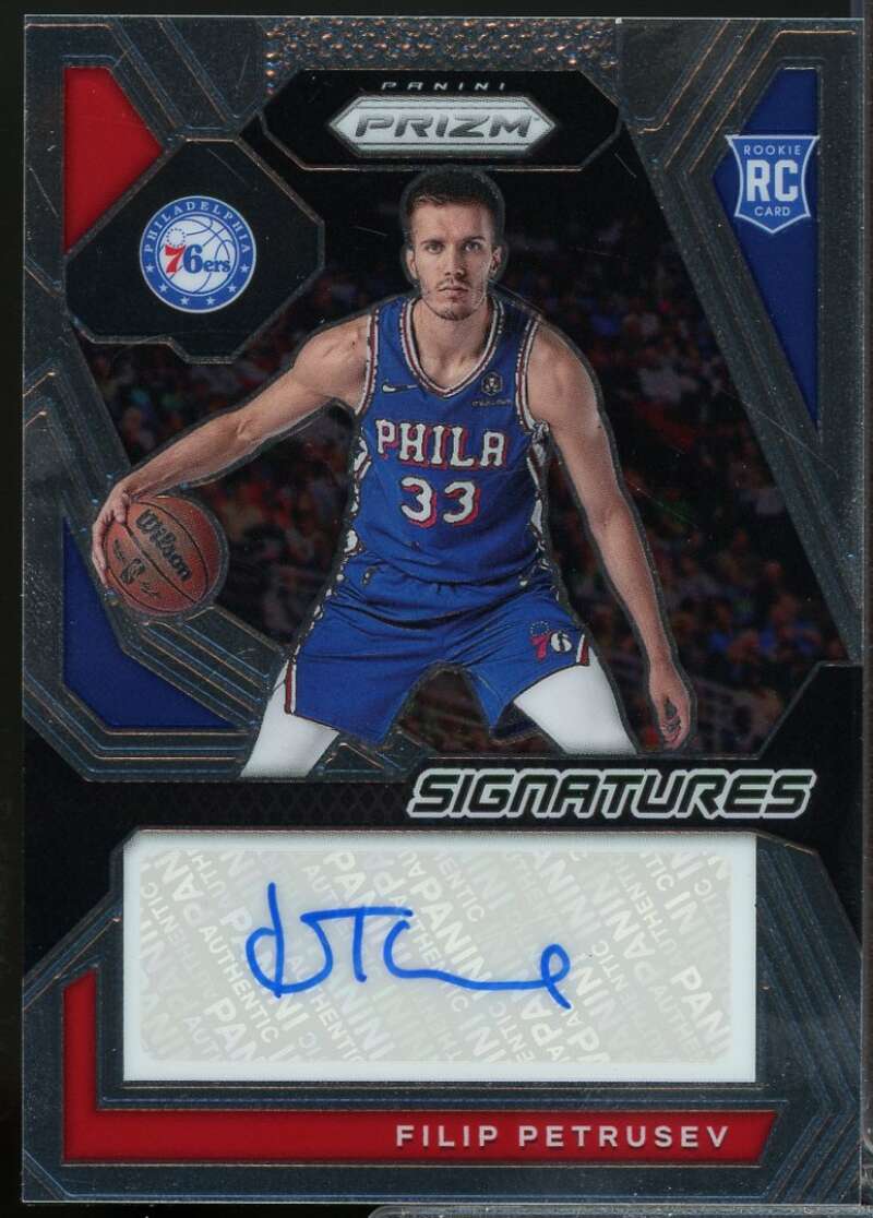 Filip Petrusev Card 2023-24 Panini Prizm Rookie Signatures Autograph #2  Image 1