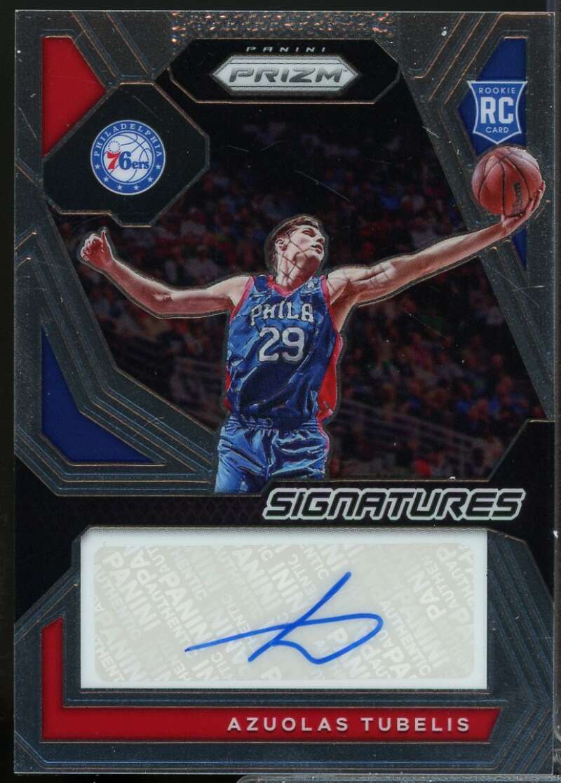 Azuolas Tubelis Card 2023-24 Panini Prizm Rookie Signatures Autograph #32  Image 1