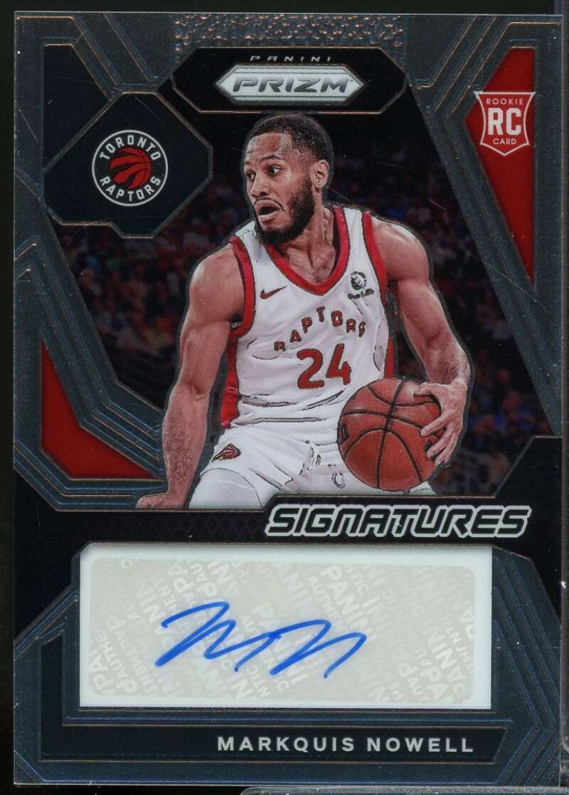 Markquis Nowell Card 2023-24 Panini Prizm Rookie Signatures Autograph #23  Image 1