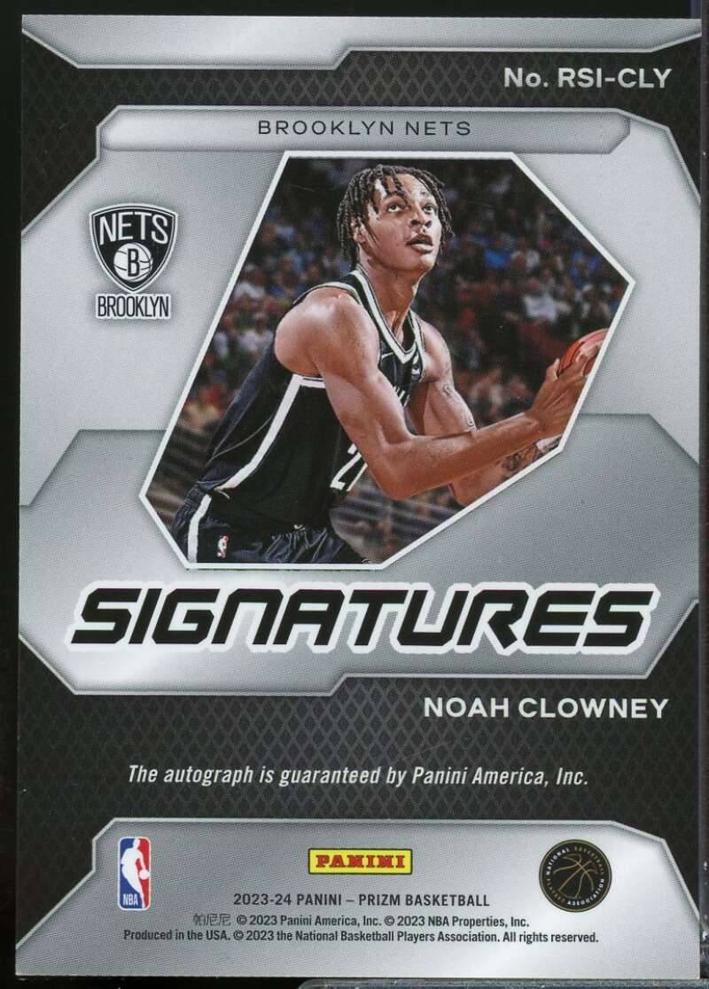 Noah Clowney Card 2023-24 Panini Prizm Rookie Signatures Autograph #43  Image 2