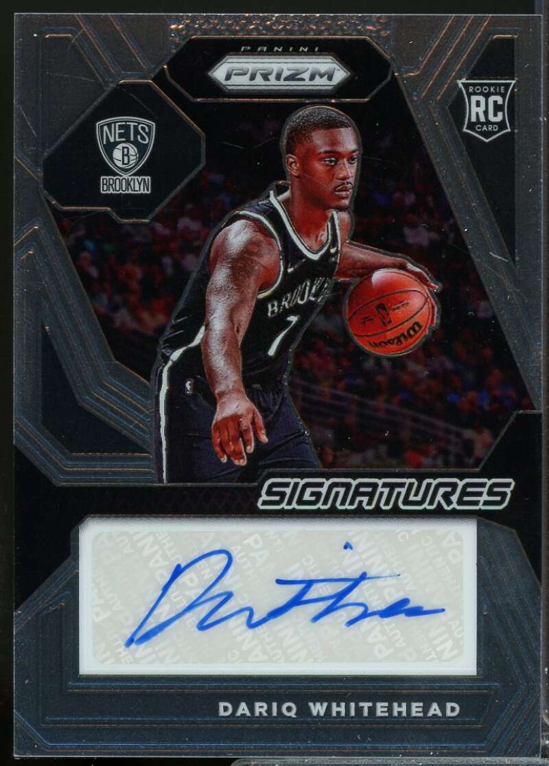 Dariq Whitehead Card 2023-24 Panini Prizm Rookie Signatures Autograph #19  Image 1