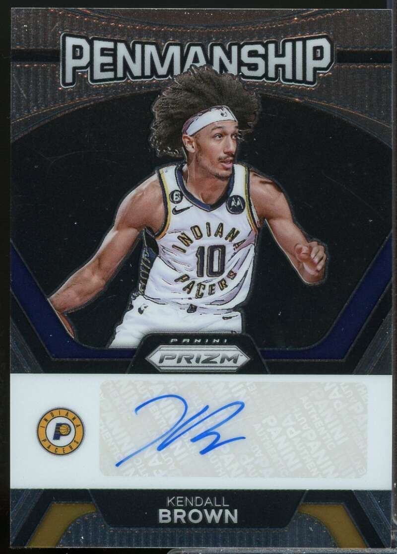 Kendall Brown Card 2023-24 Panini Prizm Penmanship Autograph #36  Image 1