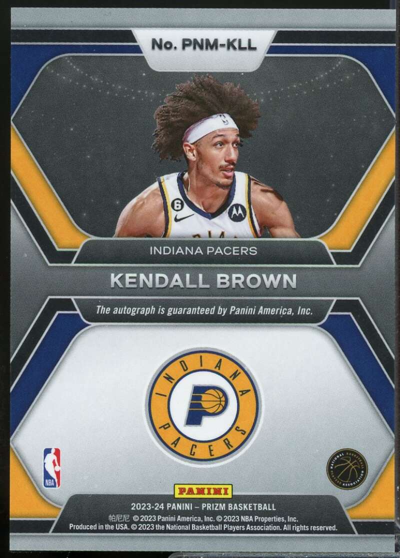 Kendall Brown Card 2023-24 Panini Prizm Penmanship Autograph #36  Image 2
