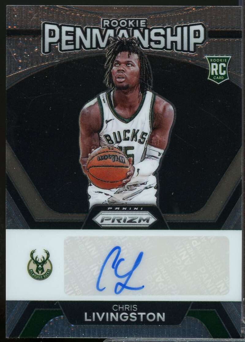 Chris Livingston Card 2023-24 Panini Prizm Rookie Penmanship Autograph #18  Image 1