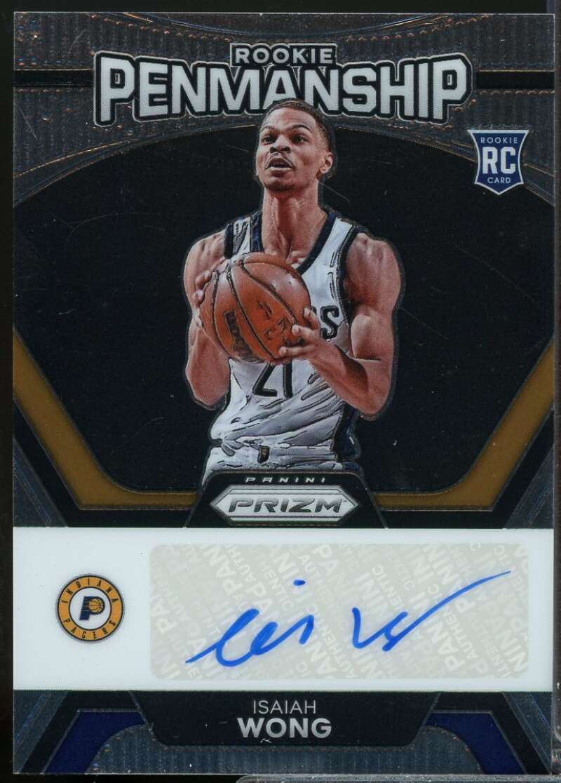Isaiah Wong Card 2023-24 Panini Prizm Rookie Penmanship Autograph #34  Image 1