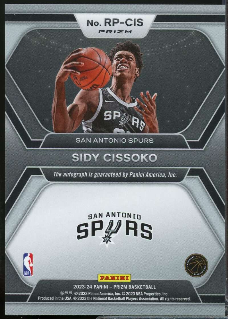 Sidy Cissoko 2023-24 Panini Prizm Rookie Penmanship Autograph Prizms Silver #44  Image 2