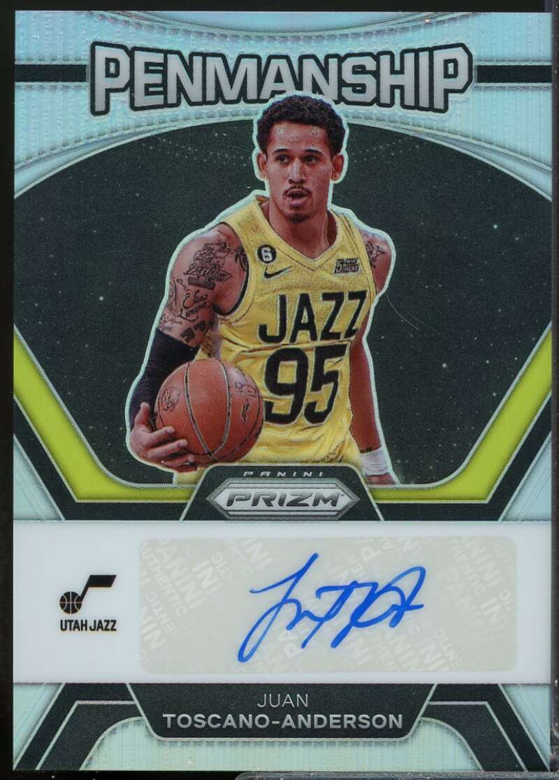 Juan Toscano-Anderson Card 2023-24 Panini Prizm Penmanship Autograph Silver #10  Image 1
