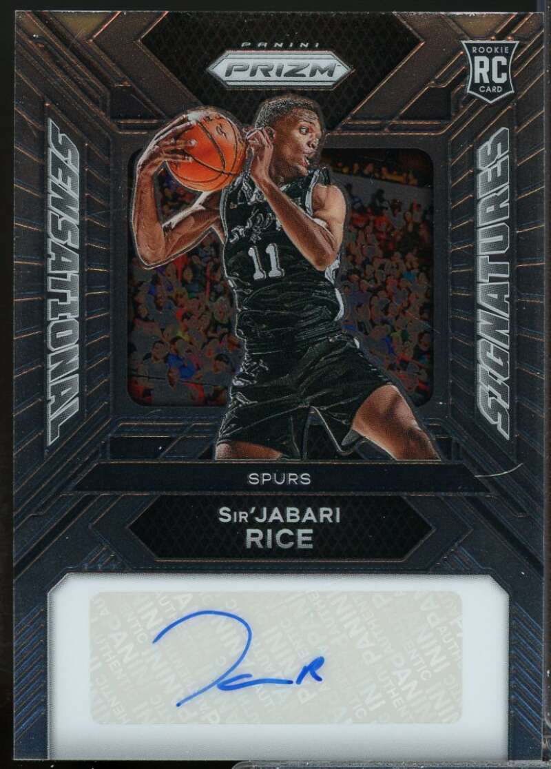 Sir'Jabari Rice Rookie 2023-24 Panini Prizm Sensational Signature Autograph #23  Image 1